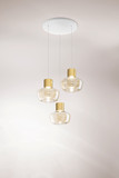 Fabas Luce Kino LED Pendelleuchte 36W dimmbar warmweiß Cognac 3767-47-365