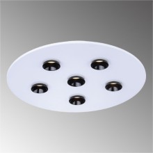 Fischer & Honsel LED Deckenleuchte 6-fach 6x4W warmweiss dimmbar schwarz glänzend 20685