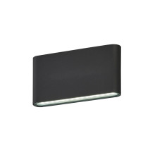 Fischer & Honsel Scone LED Wandleuchte 2-fach 10,4W warmweiss Glas satiniert sandschwarz IP44 30557