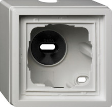 Gira 0061112 Aufputzgehäuse 1-fach + Rahmen Flächenschalter Reinweiß
