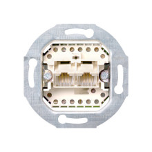 Gira 019000 UAE/IAE-Anschlussdose 2 x 8-polig 8/8 Schraubklemmen Einsatz