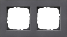 Gira 0212235 Abdeckrahmen 2-fach flach Gira E2 Anthrazit