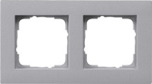 Gira 0212255 Abdeckrahmen 2-fach flach Gira E2 F Alu