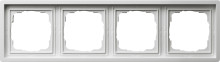 Gira 0214112 Abdeckrahmen 4-fach Flächenschalter Reinweiß