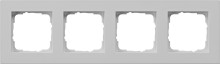 Gira 0214375 Abdeckrahmen 4-fach flach Gira E2 Grau m