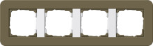 Gira 0214416 Abdeckrahmen 4-fach Gira E3 Umbra/Reinweiß