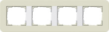 Gira 0214417 Abdeckrahmen 4-fach Gira E3 Sand/Reinweiß