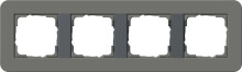 Gira 0214423 Abdeckrahmen 4-fach Gira E3 Dklgrau/Anthrazit