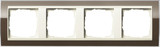 Gira 0214761 Abdeckrahmen 4-fach Zwischenrahmen CW Gira Event Klar Braun