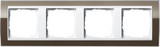 Gira 0214763 Abdeckrahmen 4-fach Zwischenrahmen RW Gira Event Klar Braun