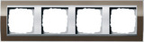 Gira 0214766 Abdeckrahmen 4-fach Zwischenrahmen F Alu Gira Event Klar Braun