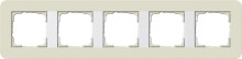 Gira 0215417 Abdeckrahmen 5-fach Gira E3 Sand/Reinweiß