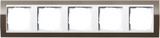 Gira 0215763 Abdeckrahmen 5-fach Zwischenrahmen RW Gira Event Klar Braun