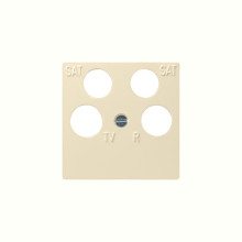 Gira 025901 Zentralplatte 4-fach Zubehör Cremeweiß