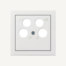 Gira 0259112 Zentralplatte 4-fach Flächenschalter Reinweiß