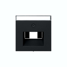 Gira 0284005 Abdeckung Beschriftungsfeld UAE/IAE + Netzwerk System 55 Schwarz m