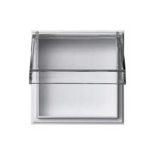 Gira 040966 Adapterrahmen Klappdeckel transparent Gira TX_44 (WG UP) Reinweiß