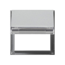 Gira 068065 Adapterrahmen Klappdeckel + Beschriftungsfeld Gira TX_44 (WG UP) F Alu