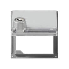 Gira 069765 Adapterrahmen Klappdeckel Schloss gleich + Beschriftungsfeld Gira TX_44 (WG UP) F Alu