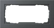 Gira 100223 Abdeckrahmen 2-fach ohne Mittelsteg Gira E2 Anthrazit
