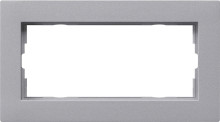 Gira 1002255 Abdeckrahmen 2-fach ohne Mittelsteg flach Gira E2 F Alu