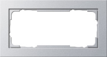 Gira 100225 Abdeckrahmen 2-fach ohne Mittelsteg Gira E2 F Alu
