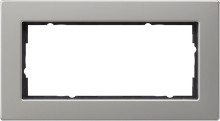 Gira 1002335 Abdeckrahmen 2-fach ohne Mittelsteg flach Gira E2 Edelstahl