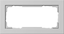 Gira 100237 Abdeckrahmen 2-fach ohne Mittelsteg Gira E2 Grau m