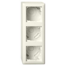 Gira 106301 Aufputzgehäuse 3-fach + Rahmen Standard 55 Cremeweiß