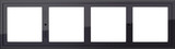 Gira 131405 Montageadapter 4-fach Gira E2 Schwarz