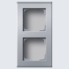 Gira 136226 Profil 2-fach senkrecht + waagerecht Profil 55 Aluminium