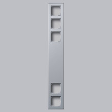 Gira 136526 Profil 5-fach 600 mm senkrecht + waagerecht Profil 55 Aluminium