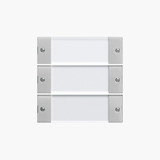 Gira 2133015 Wippenset 3-fach Beschriftungsfeld System 55 Klar/Grau m