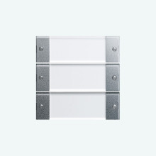 Gira 213326 Wippenset 3-fach Beschriftungsfeld System 55 Klar/F Alu