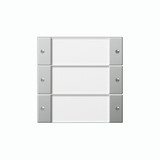 Gira 2133600 Wippenset 3-fach Beschriftungsfeld System 55 Klar/Edelstahl