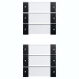 Gira 2136005 Wippenset 6-fach (3+3) Beschriftungsfeld System 55 Klar/Schwarz m