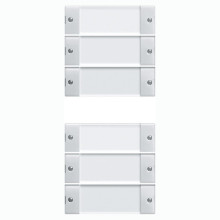 Gira 213603 Wippenset 6-fach (3+3) Beschriftungsfeld System 55 Klar/Reinweiß