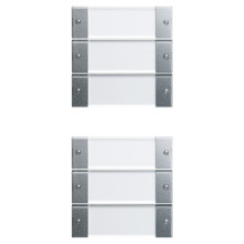 Gira 213626 Wippenset 6-fach (3+3) Beschriftungsfeld System 55 Klar/F Alu