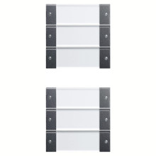Gira 213628 Wippenset 6-fach (3+3) Beschriftungsfeld System 55 Klar/Anthrazit