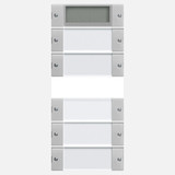 Gira 2145015 Wippenset 5-fach Plus (2+3) Beschriftungsfeld System 55 Klar/Grau m
