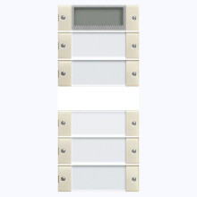 Gira 214501 Wippenset 5-fach Plus (2+3) Beschriftungsfeld System 55 Klar/Cremeweiß