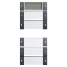 Gira 214528 Wippenset 5-fach Plus (2+3) Beschriftungsfeld System 55 Klar/Anthrazit