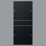 Gira 2182005 Wippenset 2-fach (1+1) System 55 Schwarz m(lack.)