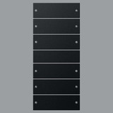 Gira 2186005 Wippenset 6-fach (3+3) System 55 Schwarz m(lack.)