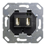 Gira 235900 USB-Spannungsversorgung 2-fach Typ A/A Einsatz Schwarz