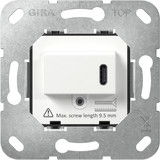 Gira 236200 USB-Spannungsversorgung PD Typ C Einsatz Weiß