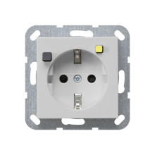 Gira 2677015 FI-SchutzSteckdose 30 mA SP System 55 Grau m