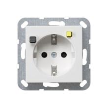 Gira 267703 FI-SchutzSteckdose 30 mA SP System 55 Reinweiß