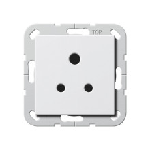 Gira 277203 Steckdose BS Round Pin 5 A SH System 55 Reinweiß