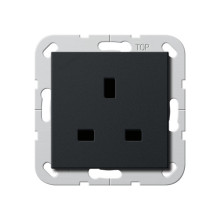 Gira 2776005 Steckdose BS 13 A SH System 55 Schwarz m